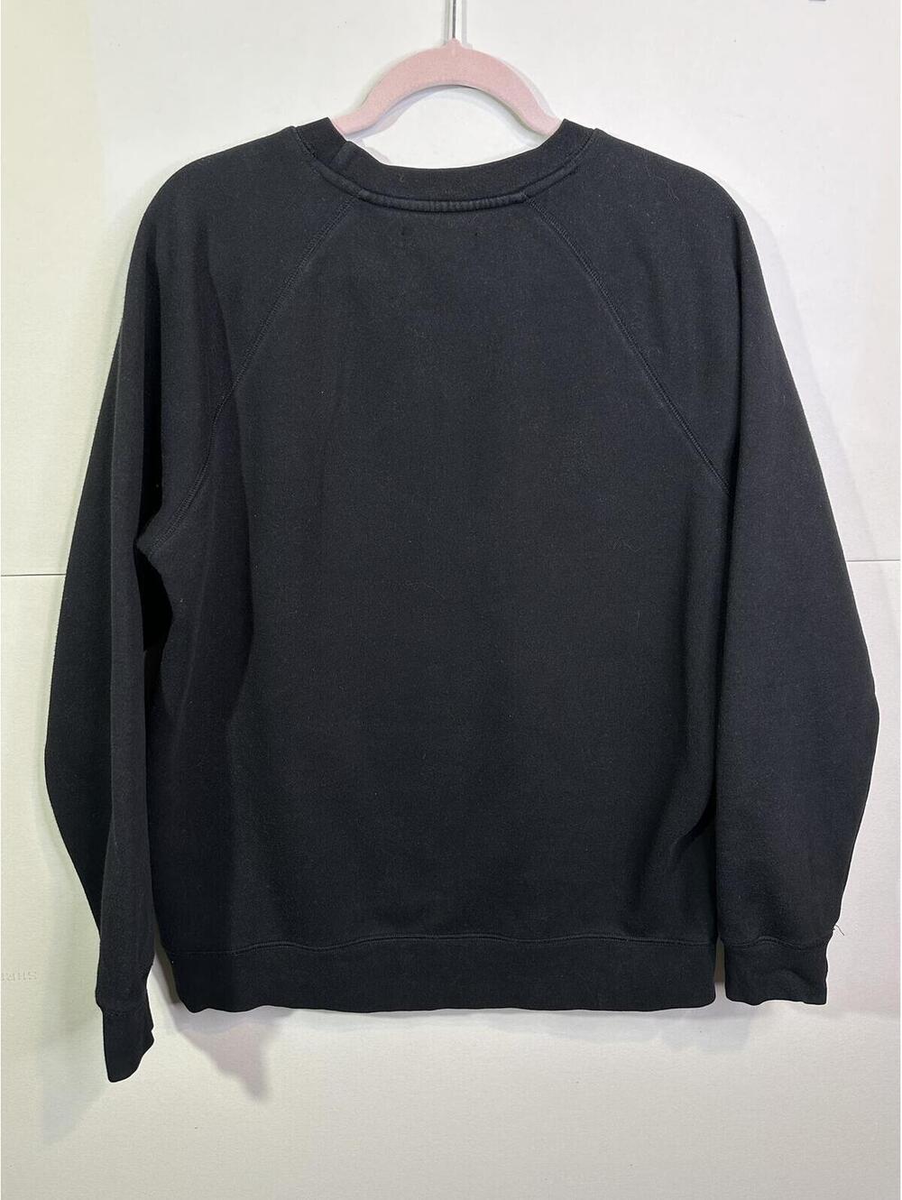 Brunette The Label BLONDE Crewneck Sweatshirt Black Graphic Pullover L XL - Picture 3 of 9